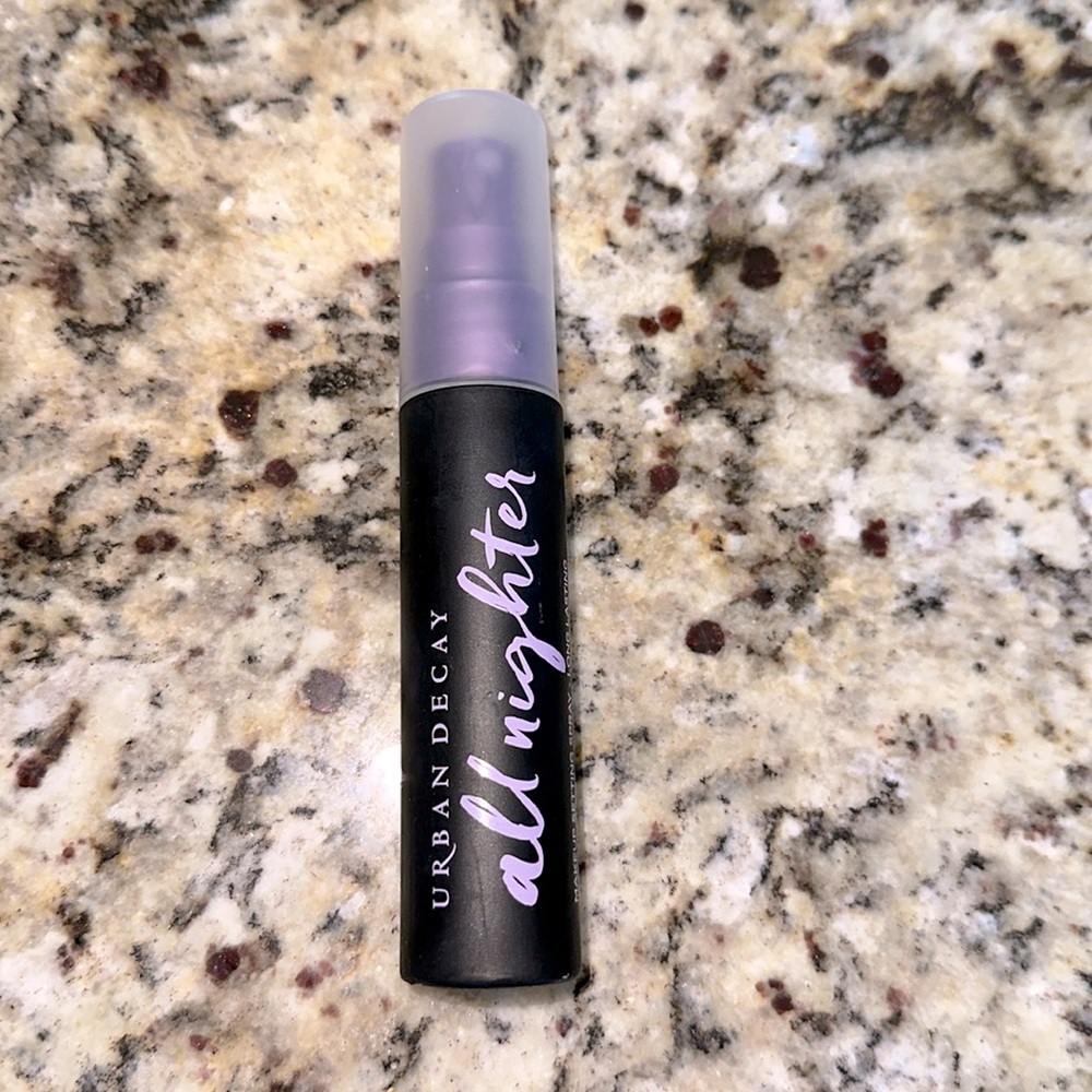 Urban Decay All Nighter Waterproof Makeup Setting Spray 1 oz size, half full